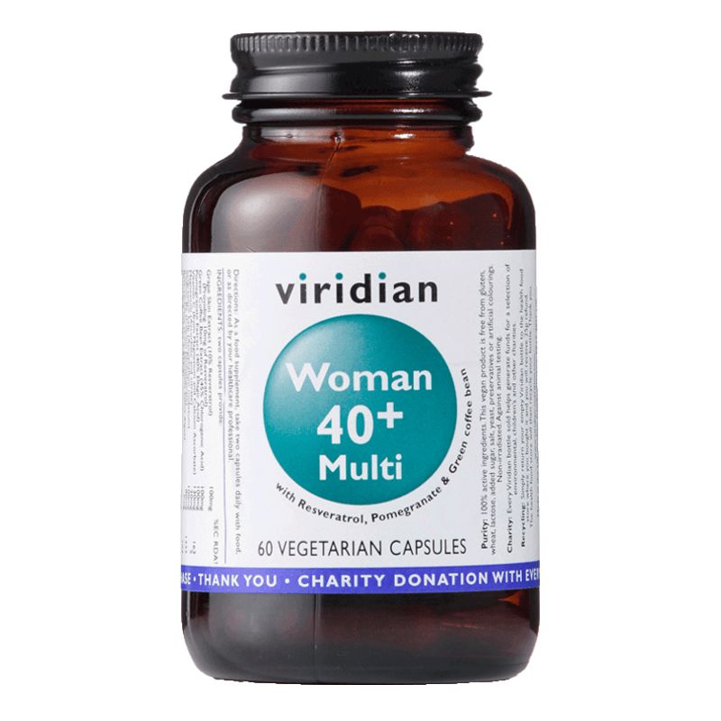 Viridian 40+ Woman Multivitamin (Natural multivitamín pro ženy) 60 kapslí