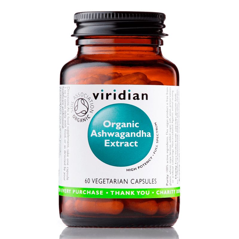 Viridian Ashwagandha Extract Organic (Indický ženšen) 60 kapslí