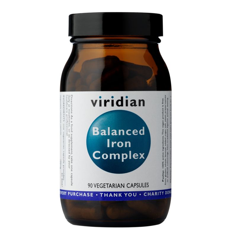 E-shop Viridian Balanced Iron Complex (Komplex železa s vitamíny) 90 kapslí