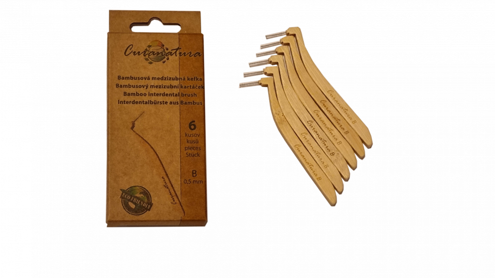 E-shop Curanatura Bambusový mezizubní kartáček - velikost B 6 ks