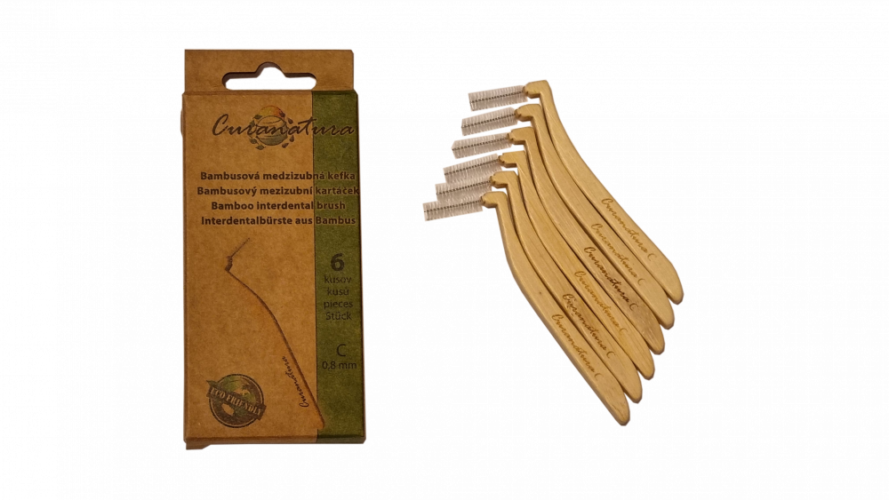 Curanatura Bambusový mezizubní kartáček - velikost C 6 ks
