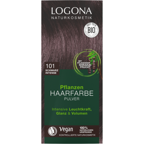 Barva Černá rostlinná intenzivní na vlasy  LOGONA  100g