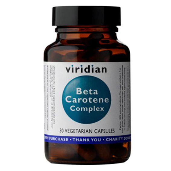 E-shop Viridian Beta Carotene Complex (Beta karoten) 30 kapslí