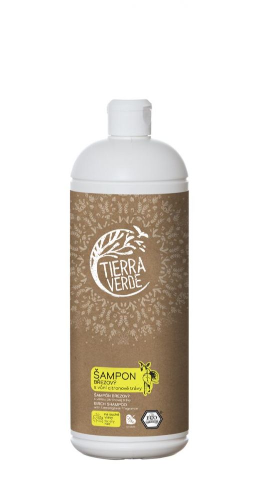E-shop Březový šampon na suché vlasy s vůní citronové trávy Tierra Verde 1 l