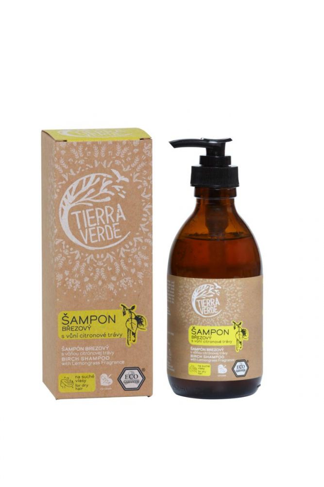 Tierra Verde Březový šampon na suché vlasy s vůní citronové trávy 230ml