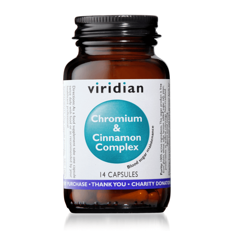 E-shop Viridian Chromium & Cinamon Complex (7 Day Sugar Detox) 14 kapslí