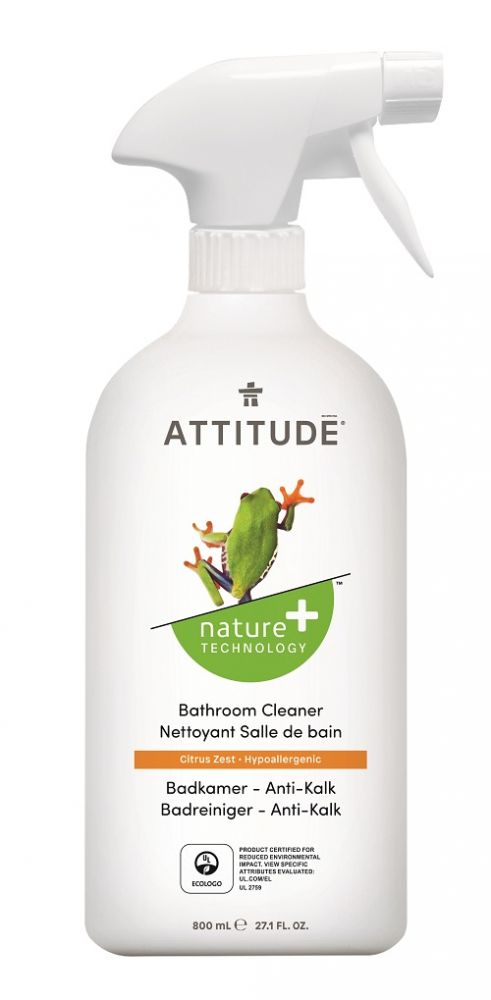 E-shop Attitude Čistící prostředek na koupelny s vůní citronové kůry s rozprašovačem 800ml