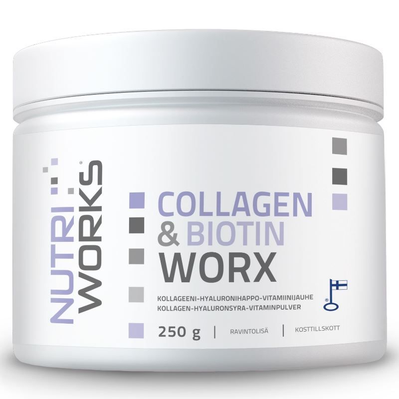NutriWorks Collagen & Biotin Worx 250g