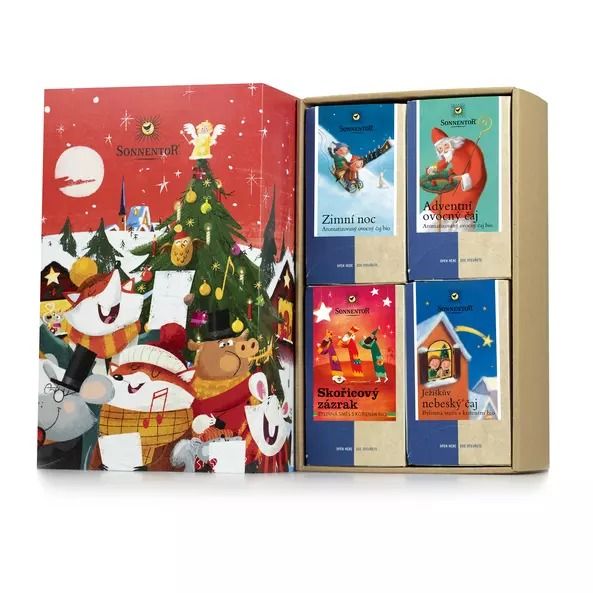 E-shop Sonnentor Dárková kazeta čajová – Kouzelné Vánoce