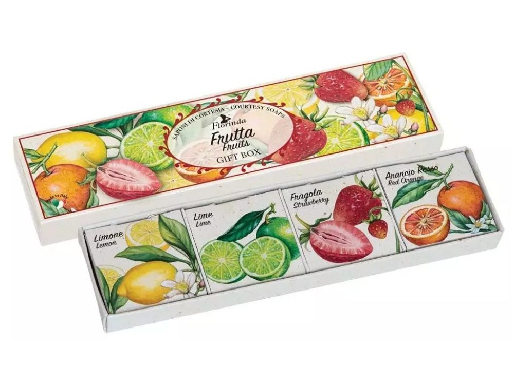 Florinda Dárková kazeta s rostlinnými mýdly Frutta 4x25 g