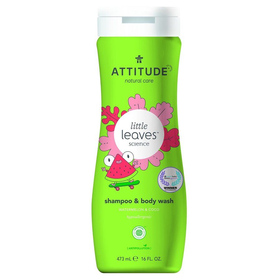 Attitude Little leaves Dětské tělové mýdlo a šampon (2v1) s vůní melounu a kokosu 473ml