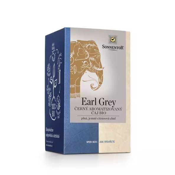 E-shop Sonnentor Earl Grey - černý čaj porc. dvoukomorový 27 g
