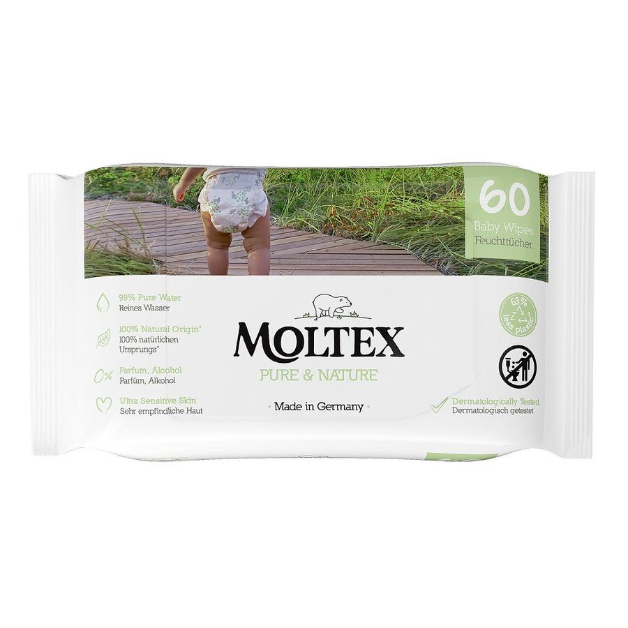 E-shop Moltex Pure & Nature EKO vlhčené ubrousky na bázi vody 60 ks