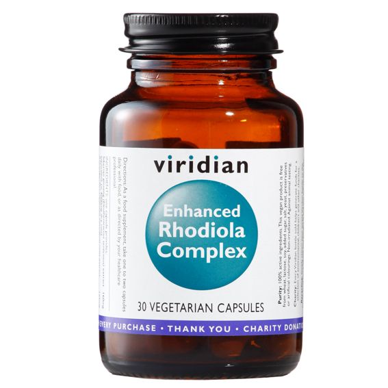 Viridian Enhanced Rhodiola Complex (Komplex Rozchodnice růžové s adaptogeny) 30 kapslí
