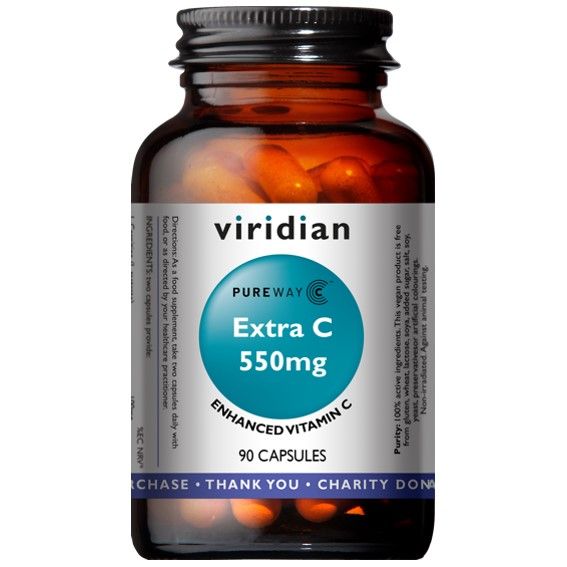E-shop Viridian Extra C 550mg (Vitamín C 550mg) 90 kapslí
