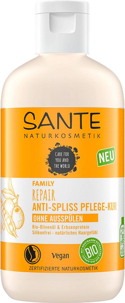 E-shop Sante Family regenerační maska na roztřepené konečky Olivový olej & hráškový protein 200 ml