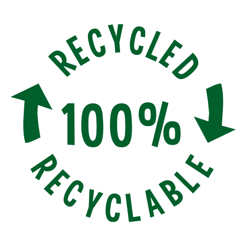 100% recycled