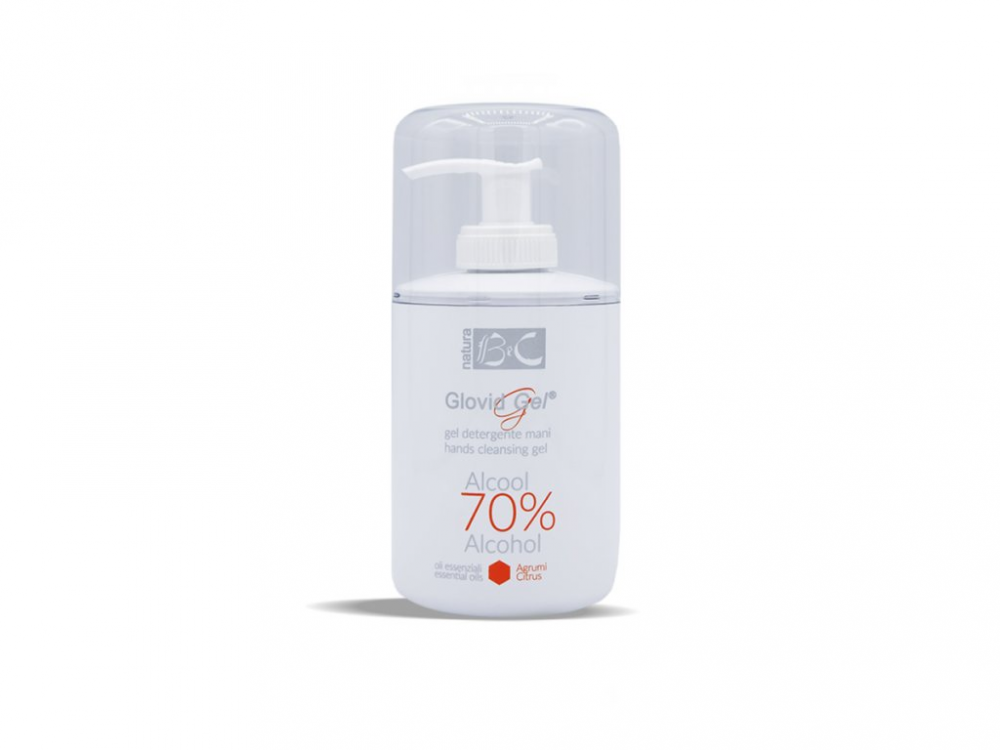 BeC Natura Glovid gel - Čistící gel na ruce s alkoholem 70%, esenciálními oleji a vitamínem E 300 ml