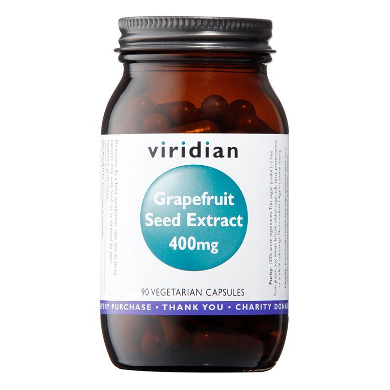E-shop Viridian Grapefruit Seed Extract 400mg (Extrakt ze semínek grepfruitu) 90 kapslí