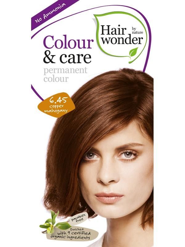 Hairwonder Barva MĚDĚNÝ MAHAGON 6.45 přírodní dlouhotrvající BIO