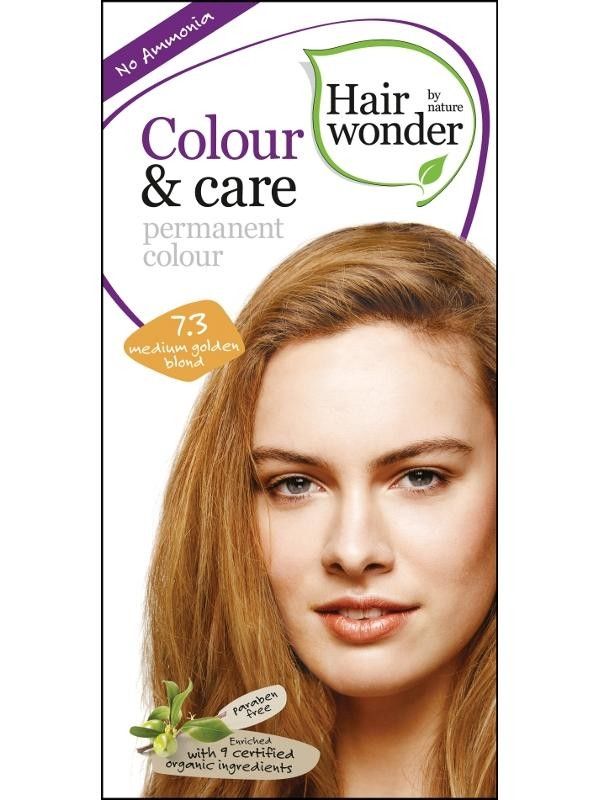 E-shop Hairwonder Barva STŘEDNĚ ZLATÁ BLOND 7.3 přírodní dlouhotrvající BIO