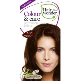 Barva TMAVĚ MĚDĚNÁ HNĚDÁ 3.44 přírodní dlouhotrvající BIO Hairwonder