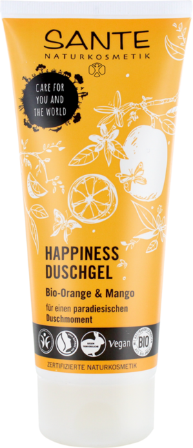 Sante Happiness sprchový gel Bio pomeranč a mango 200 ml