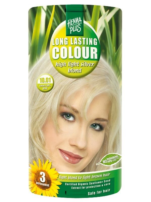 HennaPlus Dlouhotrvající barva Extra stříbrná blond 10.01 100 ml