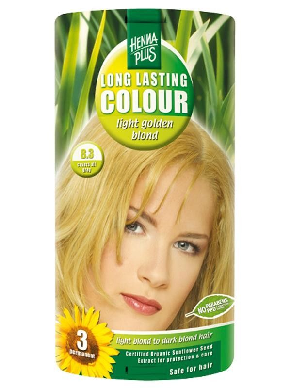 E-shop HennaPlus Dlouhotrvající barva Světle zlatá blond 8.3 100 ml