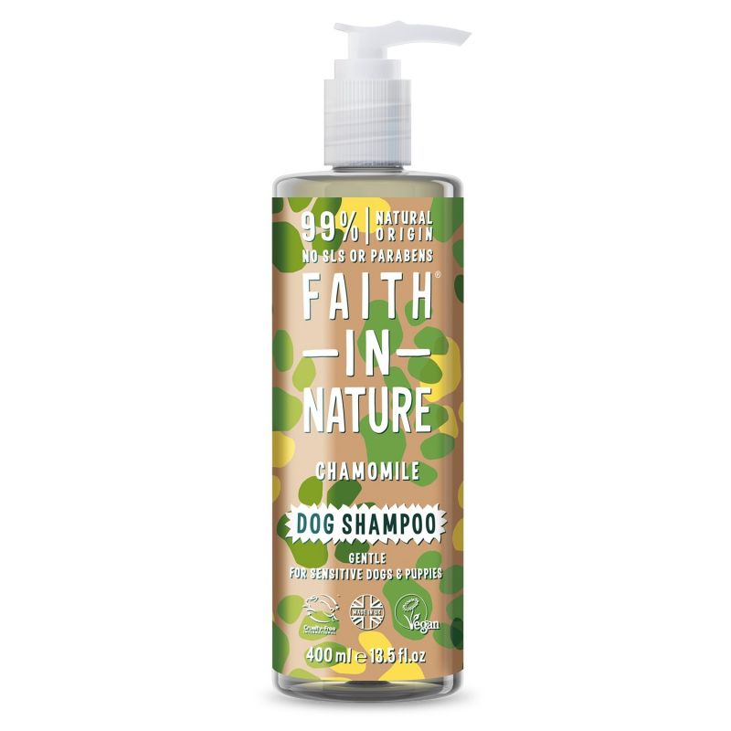 E-shop Faith in Nature Heřmánkový šampon pro citlivé a malé psy 400ml