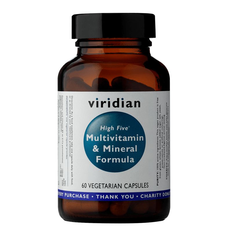 Viridian High Five Multivitamin & Mineral Formula (Natural komplex pro každý den) 60 kapslí