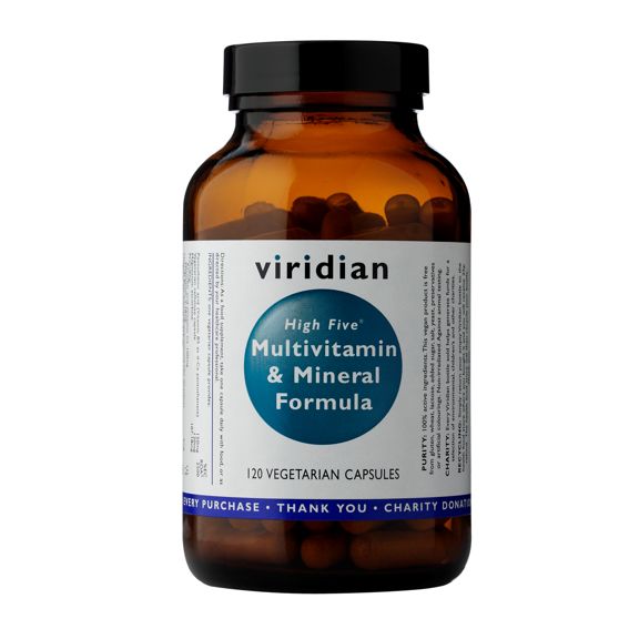 E-shop Viridian High Five Multivitamin & Mineral Formula (Natural multivitamín pro každý den) 120 kapslí