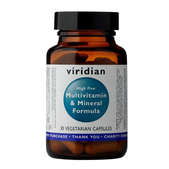 E-shop Viridian High Five Multivitamin & Mineral Formula (Natural multivitamín pro každý den) 30 kapslí