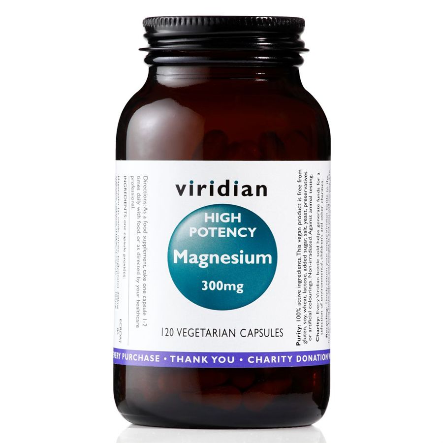 E-shop Viridian High Potency Magnesium 300mg 120 kapslí