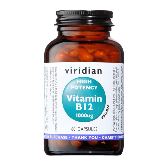 E-shop Viridian High Potency Vitamin B12 1000ug 60 kapslí