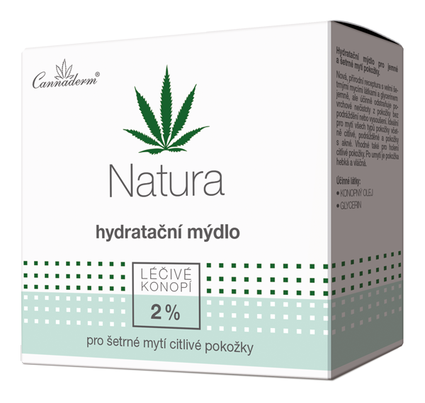 Cannaderm Hydratační mýdlo NATURA 100 g