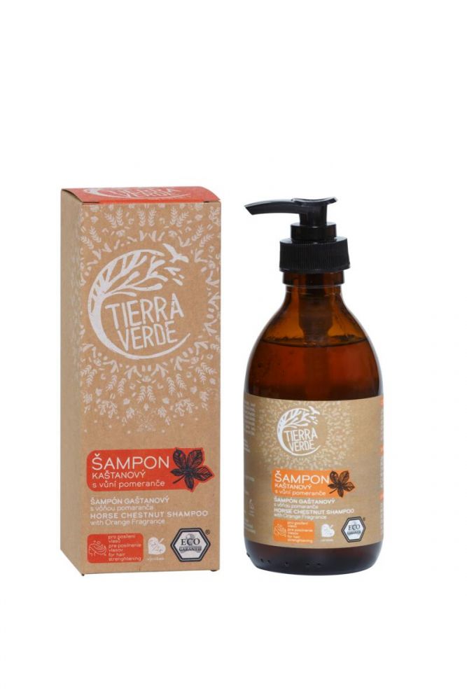 E-shop Tierra Verde Kaštanový šampon pro posílení vlasů s vůní pomeranče 230 ml