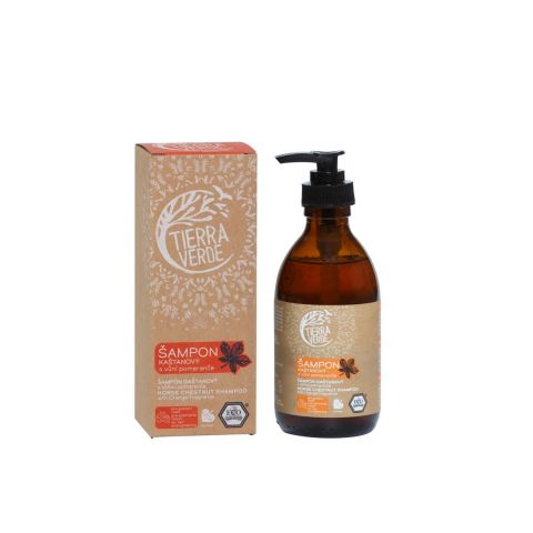 Kaštanový šampon pro posílení vlasů s vůní pomeranče Tierra Verde 230 ml