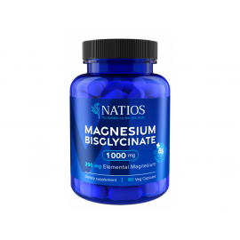 Magnesium Bisglycinate 1000 mg + B6 (elem. hořčík 200 mg) Natios 90 veg. kapslí