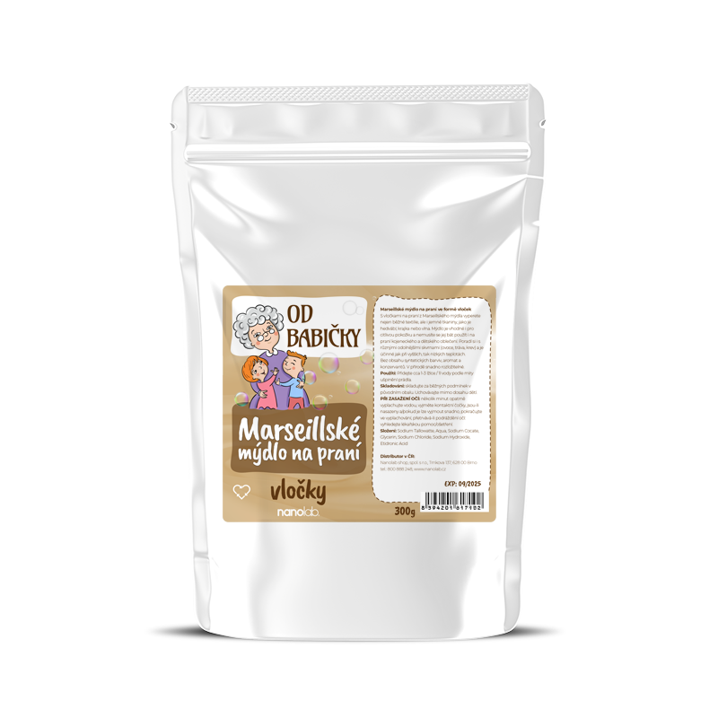 E-shop Marseillské mýdlo na praní vločky Nanolab 300 g