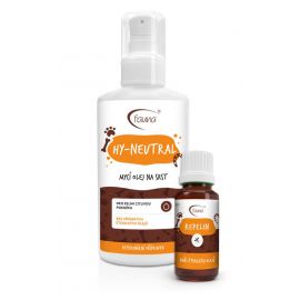 Mycí olej na srst HY-Neutral + Směs éterických olejů Repelin Aromafauna 100 ml + 10 ml