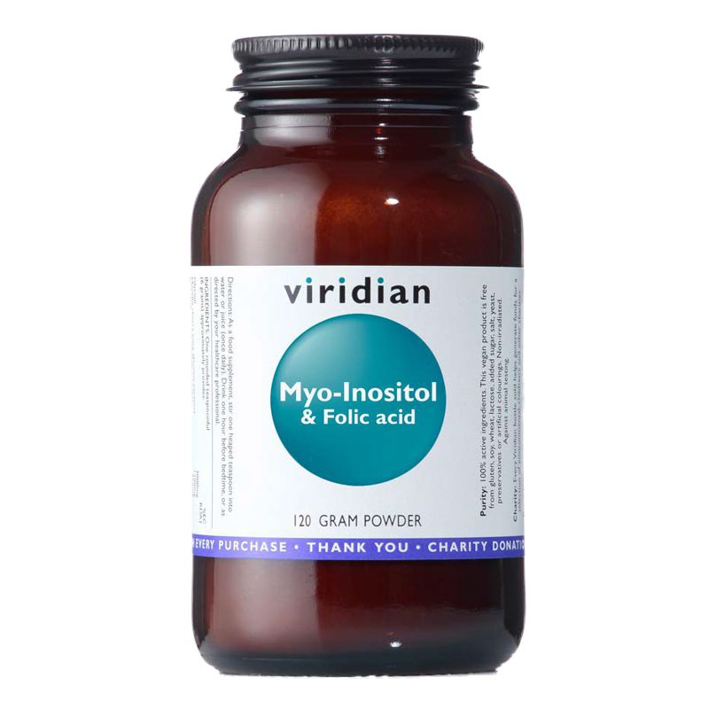 Viridian Myo-Inositol & Folic Acid (Myo-Inositol s kyselinou listovou) 120g