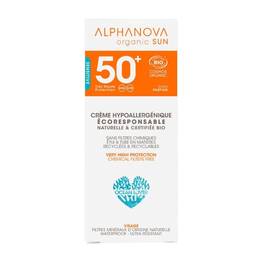 E-shop Alphanova Opalovací krém na obličej SPF 50+ 50 g BIO