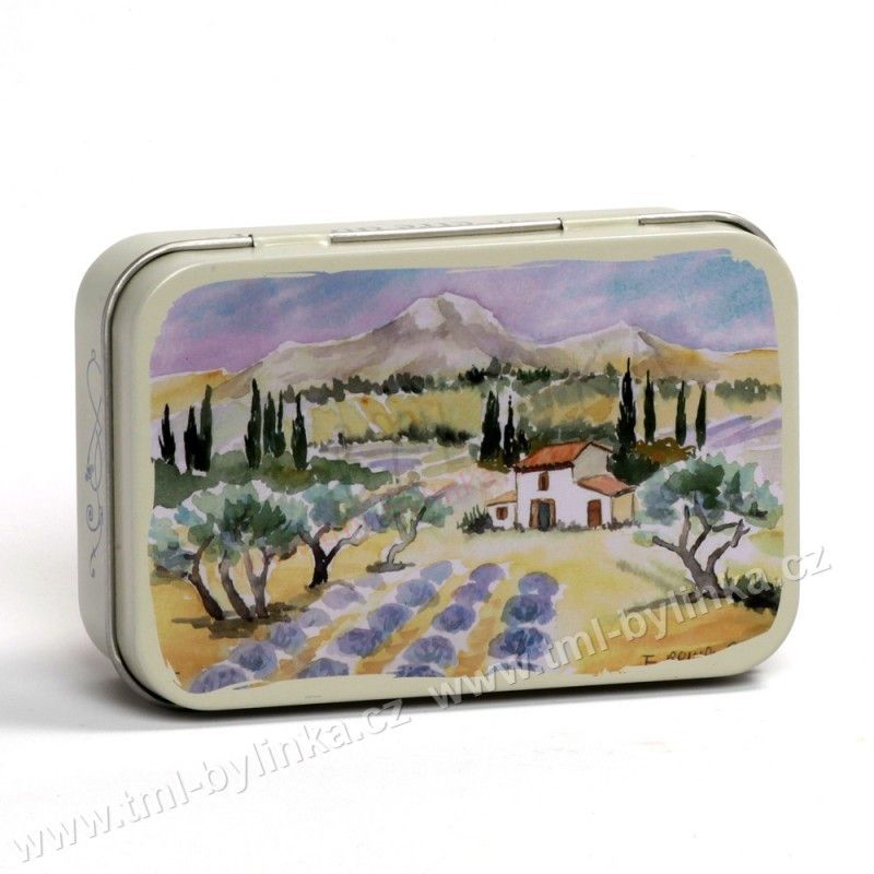 E-shop La Maison Plechová krabička na mýdlo s motivem BAUX DE PROVENCE (Krásy Provence)