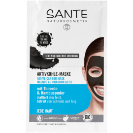 Pleťová maska s aktivním uhlím Sante 2 x 4 ml