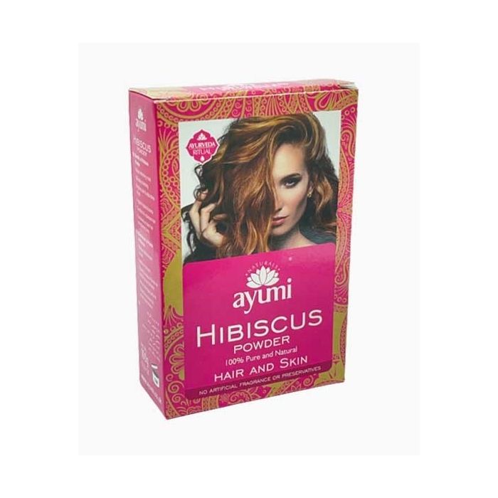 E-shop Ayumi Prášek Ibišek - přírodní vlasový šampon a výživa pokožky 100g