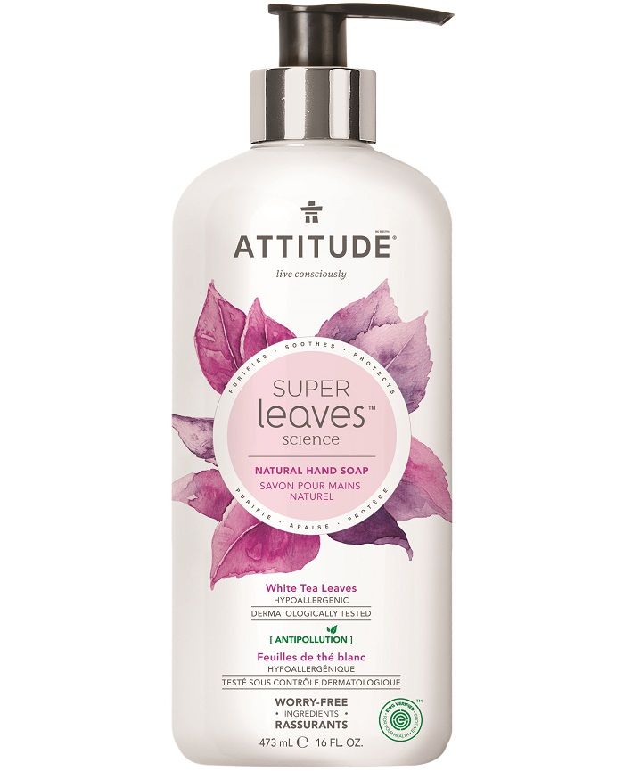 Attitude Super leaves Přírodní mýdlo na ruce s detoxikačním účinkem Čajové listy 473ml