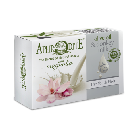 Přírodní mýdlo olivový olej & oslí mléko & Magnolie Aphrodite 85g