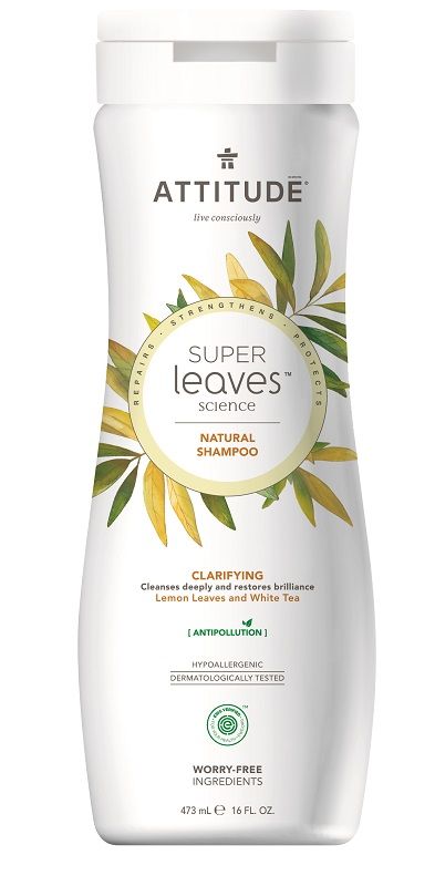 E-shop Attitude Super leaves Přírodní šampón s detoxikačním účinkem - rozjasňující pro normální a mastné vlasy 473ml