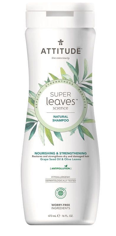 Attitude Super leaves Přírodní šampón s detoxikačním účinkem - vyživující pro suché a poškozené vlasy 473ml